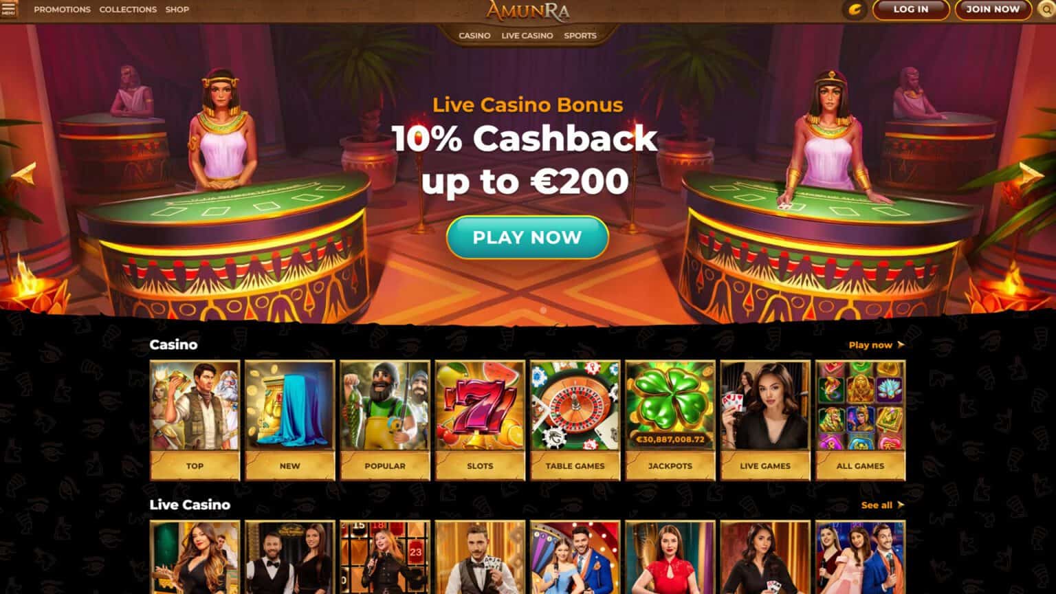 Amunra Casino Pelit