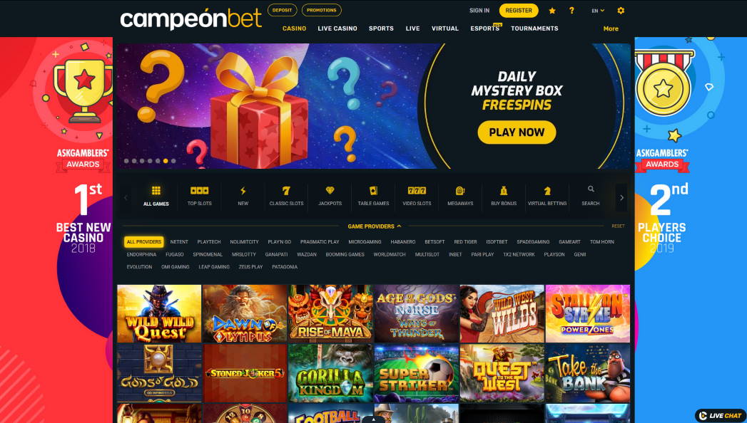 CampeonBet Casino Pelit