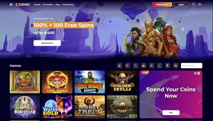 Cosmic Slot Casino bonus