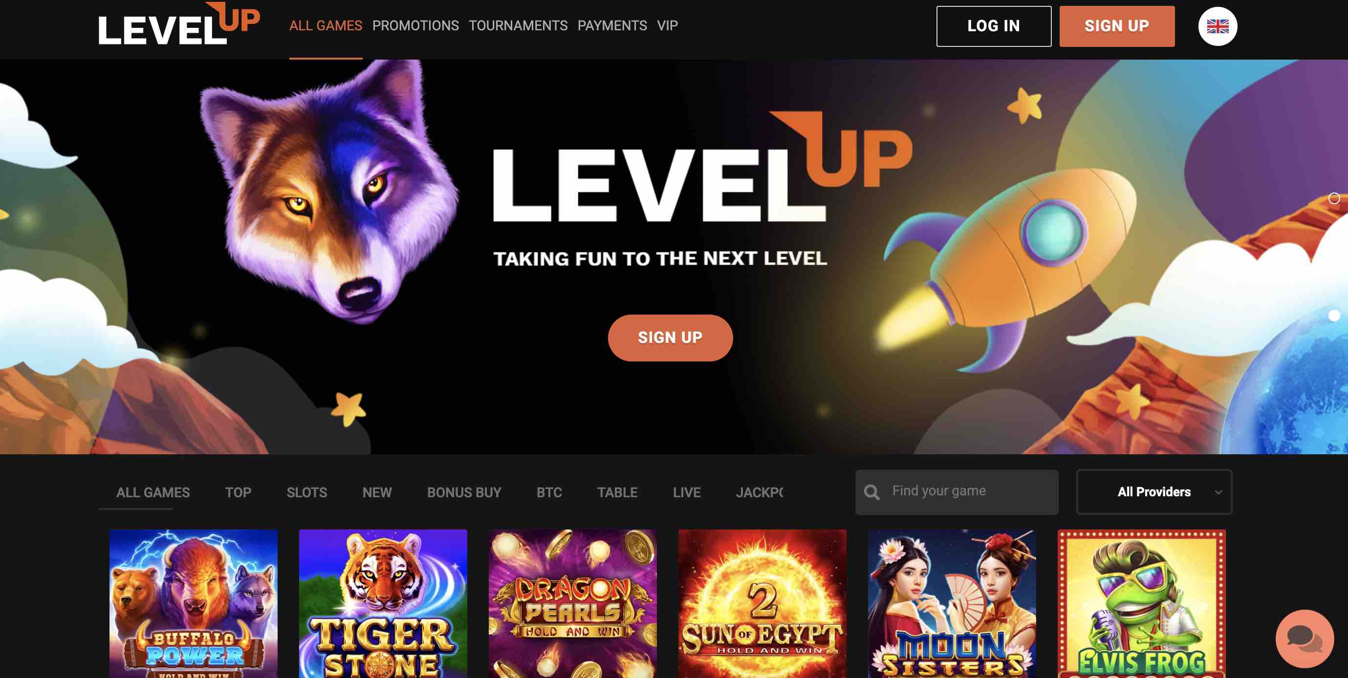 Level Up Casino bonus