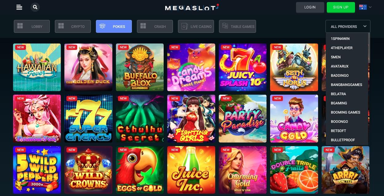 MegaSlots Casino Pelit