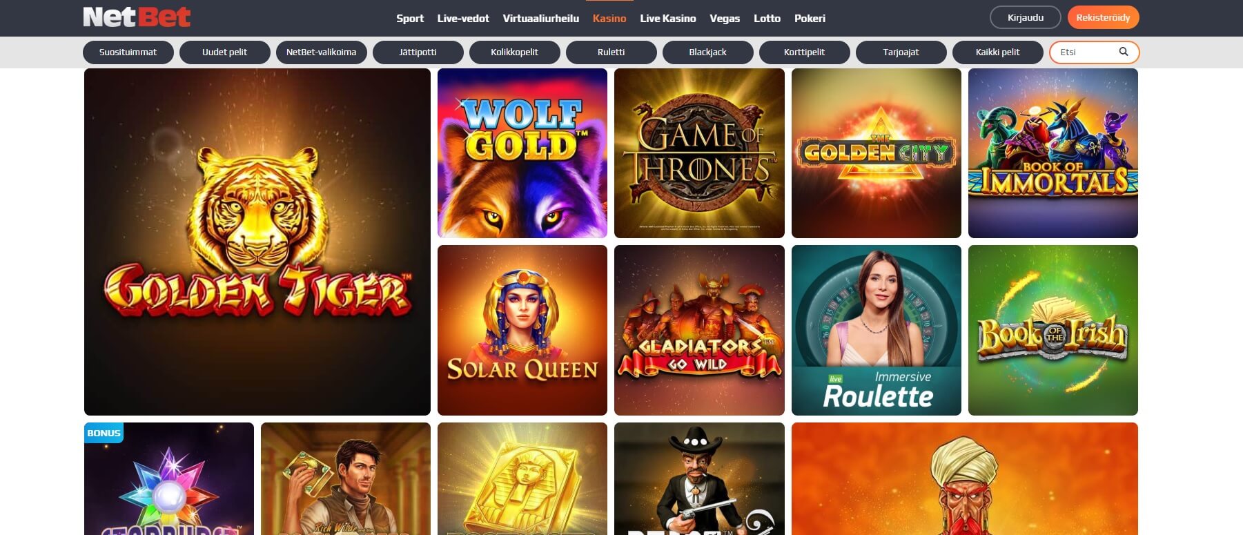 Netbet Casino Pelit