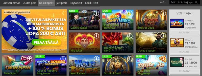 Spin Rio Casino Pelit