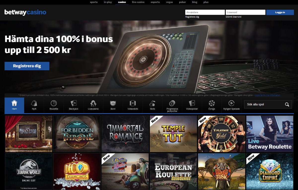 Betway casino rekisterointi