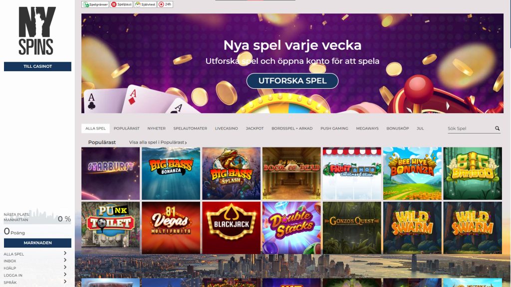 Nyspins casino pelit