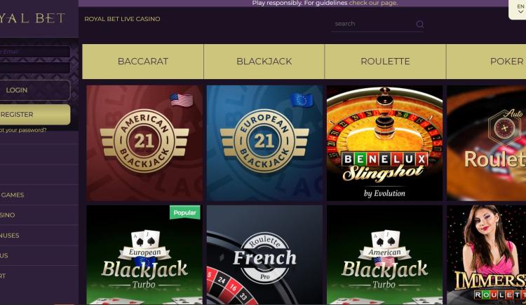 Royal Bet Casinon uusimpia pelejä