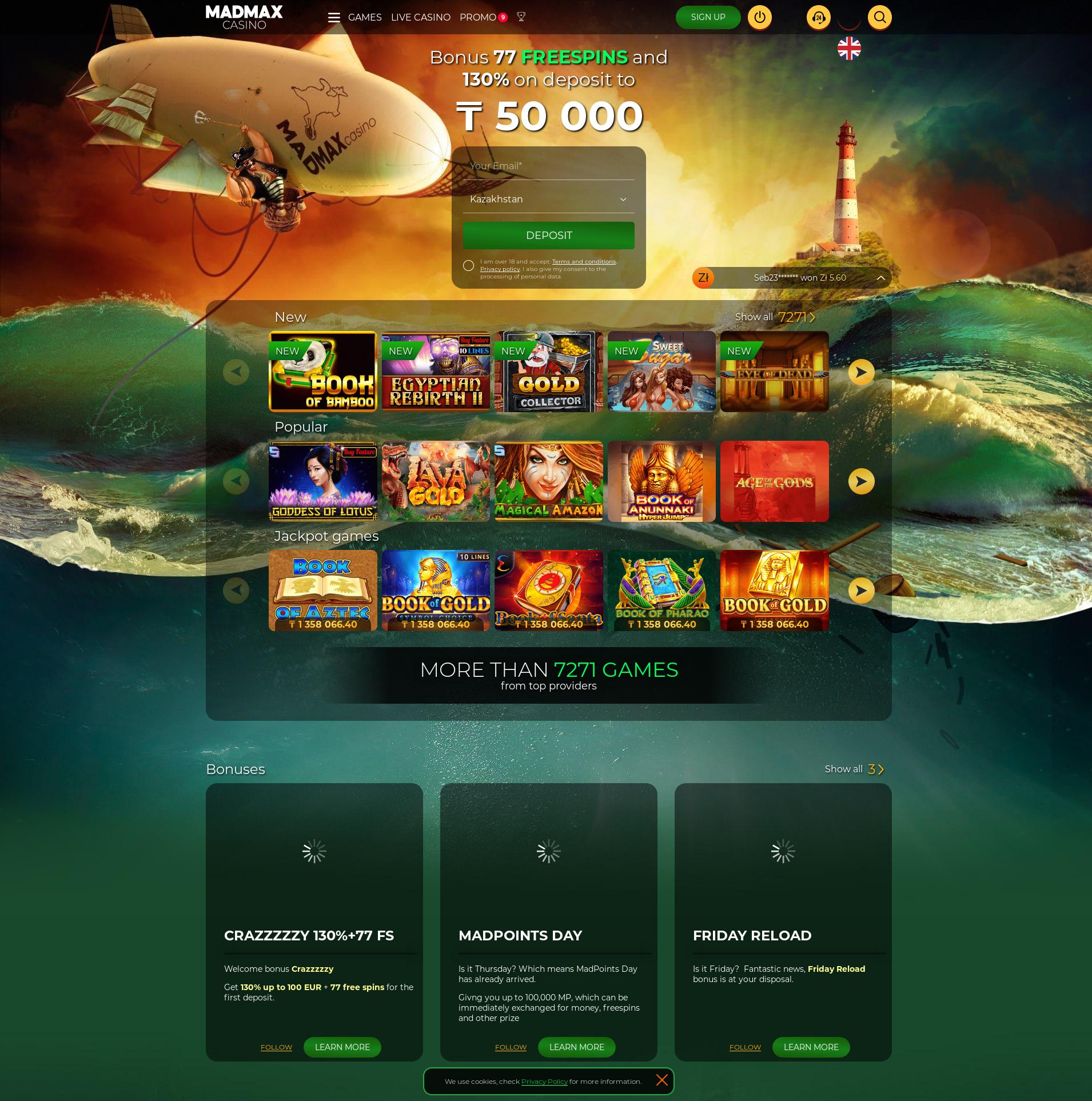 MadMax Casino Bonus