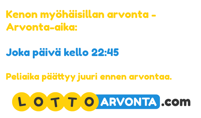 keno myöhäisilta tulokset